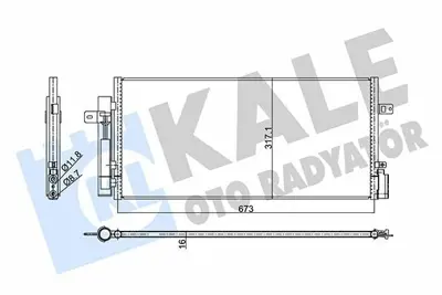 KALE 354085 Klima Radyatoru Aveo T300 1,4 16v 96945774, 940581, RA7560020, 96943763