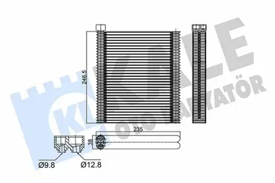 KALE 354895 Evaporator Megane Iıı Fluence 235 X 257,5 X 38 Mm 271200957R