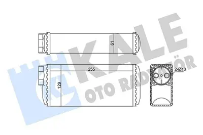 KALE 354950 Kalorıfer Skoda Favorıt - Felıcıa I - Felıcıa Iı - Volkswagen Caddy Iı 115972071, 6U0819030A, 97916027H, 115972072, 115972070, 73650, 8FH351024441, 6U0819030
