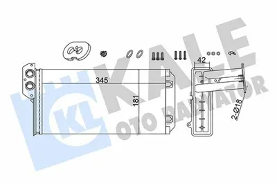 KALE 355280 Kalorifer Radyatoru Sprinter 901 902 903 904 905 96>06 Lt 28-35 Ii - 28-46 Ii 96>06 A0028358901