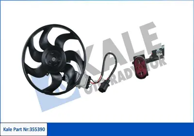 KALE 355390 Kontrol Unıtelı Radyator Fanı 300w 300mm Sol Q7 0715 Touareg Cayenne 0310 Brj Bac Ble 7L0959455F
