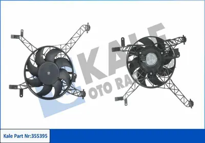 KALE 355395 Fan Motoru Fıesta 08>17 1.4 Zetec Klimasız 1525893, 1541277, 1766728, 1843123, 8V518C607BE, 8V518C607BF, 8V518C607BG, 8V518C607BD, 8V5Z8C607C, 1525891