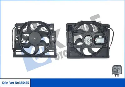 KALE 355475 Komple Fan Motoru Davlumbaz Bmw E46  64546905076, 64546922554, 64548373957, 64546988913, 64546988915, 64546928035, 64546922555, 64546905078, 2249373, 17117801422