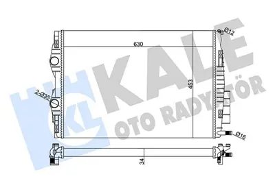 KALE 355830 Su Radyatörü 8200325007