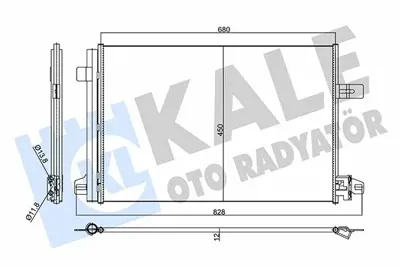 KALE 356115 Klima Radyatörü 7E0820411F, 7E0820411G