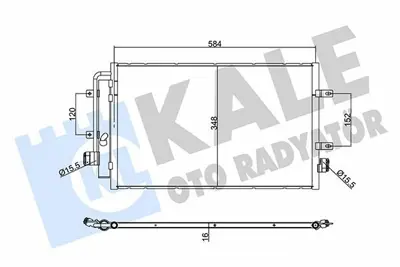 KALE 356120 Klima Radyatoru Kondanser Daıly 12> F1a F1c RA7140100, 8042088, 5801255825, 940431