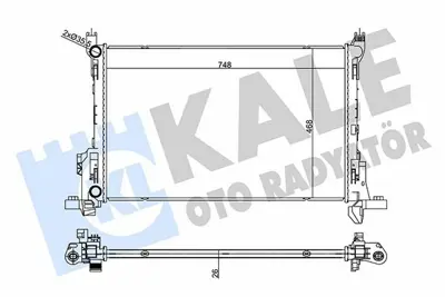 KALE 356320 Su Radyatörü 214104344R, 4422502, 6000618061, 93868353
