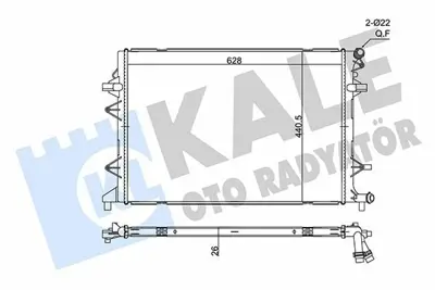 KALE 356340 Motor Su Radyatoru 2,0tdı Caddy 16> Beetle 12>16 Jetta 15> Passat 13>15 Scırocco 15> Yetı 15> 5K0121251S