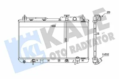 KALE 356800 Motor Radyatoru Honda Crv 2.0 95-> Otomatık (350x668x16) 19010P3F902, 19010P3F901, 19010P3F014, 19010P3F004, 19010P3F901902, 681021, 68102A, 1153332814, 1193008, 8MK376724531