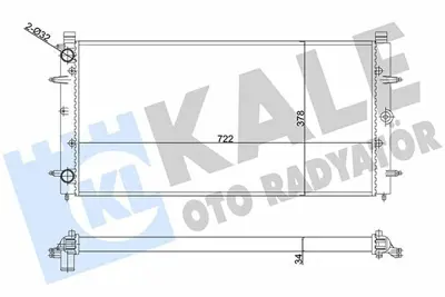 KALE 356880 Motor Radyatoru (Mekanık) Transporter T4 2,4 2,5tdı 701121253K