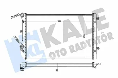 KALE 356985 Su Radyatörü 1K0121251L, 1K0121253L, 5K0121251J, 5K0121251AA, 1K0121251BB, 5K0121253B, 1K0198251CS, 1K0121251CS, 1KD121251D, 1K0121253F