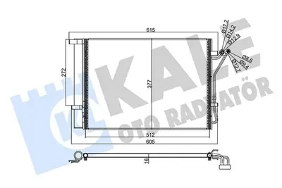 KALE 357790 Klima Radyatoru Hyundaı I20 1.2 08-15 I20 I 1.4 08-15 976061J000, 976061J010, 976064P000