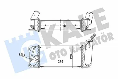 KALE 358695 Turbo Radyatoru Corolla - Aurıs 1,4 D4d 2013-2018 (Intercoler) 179400N080, RA8280250, 96263, JD1271004210