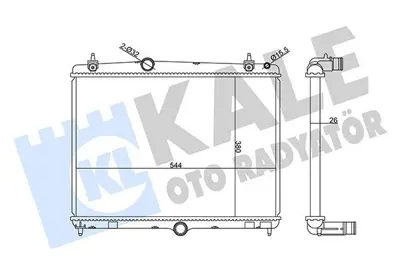 KALE 358960 Su Radyatoru 407 508 C5 Iıı Dw10cted4 2.0hdı 16v E5 10> 9687359980