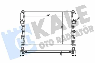KALE 360800 Motor Su Radyatoru C219 04>10 W211 02>08 S211 03>09 1063099, 2105000003, 2105000903, 2115000102, 2115000103, 2115000302, 2115000802, 2115001302, 2115001702, 2115002302