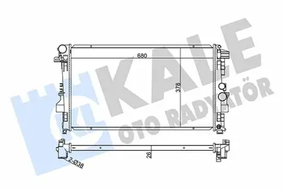 KALE 360900 Motor Su Radyatoru Vıano W639 03> Vıto W639 03> 6395010401, 6395011101, A6395010401, A6395011101, 8MK376719741, 1063111, 62572