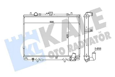 KALE 362300 Motor Su Radyatoru L200 4x4 00>06 Manuel (425x598x26) MR281023, MR201023, 1163034, 18M30, 62892, 50534300
