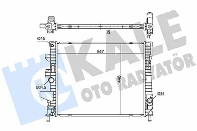 KALE 362675 Su Radyatörü 1903023, 1922567, F1F18005VD, F1F18005VE, 606446