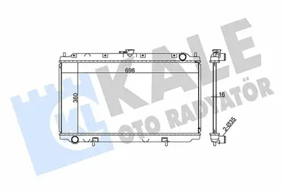 KALE 363100 Motor Su Radyatoru Prımera 1,6 P11 Kasa Manuel Vıtes (360x698x16) 214109F502, 214102F000, 214102F002, 214109F500, 214109F511, 214109F600, 214109F602, 1780102080, 214102F600, 214102F603