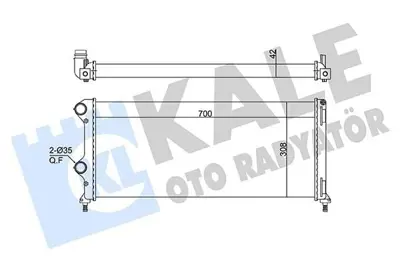 KALE 363115 Motor Su Radyatoru  Fıat Doblo 1.3-1.9 Jtd 01<10 (Mt) (Ac-Nac) (Mekanık) (700x308x42) 46807378, 51779233, 51861635, 7698499, 46820833, 51732993, 51804991, 46821270, 51708909, 51712795