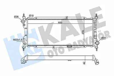 KALE 363150 Motor Su Radyatoru (Mekanık) X15d X17d Corsa B 93>02 KOL185, 15040023SF, 2108691, 1300151, 350213588000, 90410049, 231179, 507522, 7250019R, OLA2185