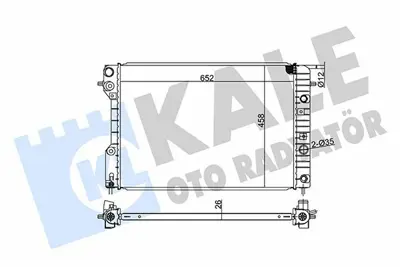 KALE 363900 Motor Su Radyator X20xev Omega B A - T (Brazıng) 1300165, 1300187, 6302007, 1300213, 52463045, 9202493, 52463046, 9202496, 52464745, 90570726