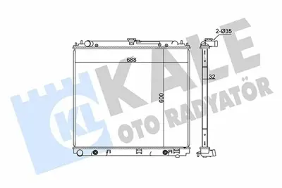 KALE 370600 Motor Su Radyatoru Navara Pathfinder 05> (600×692×32) 21460EB30A, 21460EB31A, 21460EB31B, 1213067, 68717, 68717A, 21410EB30A, 21410EB31A, 21410EB00B, 21410EB31B