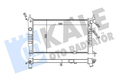 KALE 370900 Motor Su Radyatoru (Brazıng) Klimalı M,T Astra F X16xel 52455009