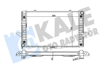 KALE 372100 Su Radyatoru Volvo 850 C70 S70 V70 (At) / (Al / Pl / Brz) 590*388*32 1113084, 1113085, 1335429, 1335430, 2832335, 3842876, 5003822, 5003823, 65539, 65539A
