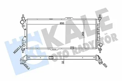 KALE 372600 Motor Radyatoru Combo Corsa Corsa B (650x268x32) 90410049
