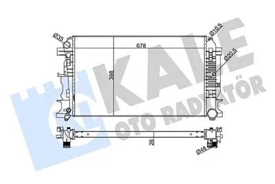 KALE 373900 Motor Su Radyatoru (688×388×26) Crafter 06> Sprinter 06> 2E0121253