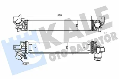 KALE 375760 Turbo Radyatoru Bmw F40 F44 F45 F46 F48 F39 Mını F54 F55 F56 F57 F60 17517617597, 7617597