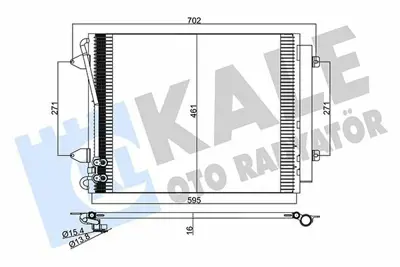 KALE 376100 Klima Radyatoru Passat 06>11 Cc Vıı 1.4 1.8 2.0tsı 3.2 3.6fsı 05>16 3C0820411C, 3C0820411E, 3C0820411G