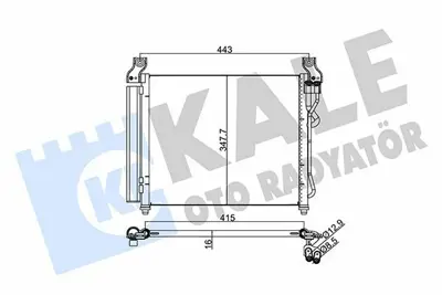 KALE 380100 Klima Radyator ( Kondanser ) Kia Picanto 2008-> (390×335×17) 9760607500