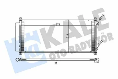 KALE 380500 Klima Radyatoru Honda Crv 1996 2001 (581×366×16) 80110S10003