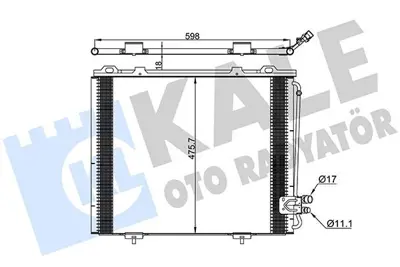 KALE 381300 Klima Radyatörü A2108300570