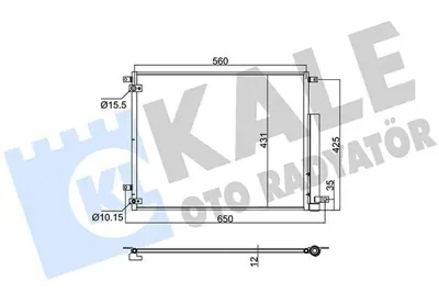 KALE 382545 Klima Radyatoru Honda Cıvıc Benzınlı 2016-> 80100TBAA01, 80100TMAH01