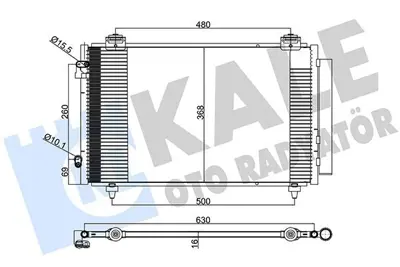 KALE 383100 Klima Radyatoru Toyota Corolla 1.4 D4d 2.0 D4d Benzınlı 2003-2007 (608×347×16) 8845012260
