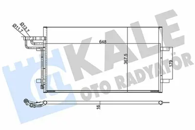 KALE 386100 Klima Radyatoru Focus Ii 03>11 Focus Ii C Max 04>11 1.6tdci - 2.0tdci 3M5H19710CC