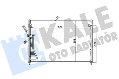 KALE 387000 Klima Radyatoru 626 V 570×358×18 GE9E61480B