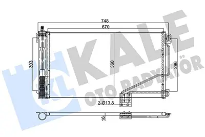 KALE 387800 Klima Radyatoru W203 00>07 Cl203 02>08 S203 01>07 C209 02>09 A209 03>10 A2035001754