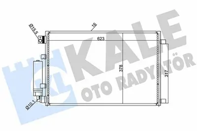KALE 388600 Klima Radyatoru Nissan Qashqai 2007 2013 (622×378×16) 92100-JD200