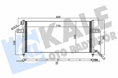 KALE 388700 Klima Radyatoru Nissan Pickup D22 98-> 710×328×20 92110-3S401