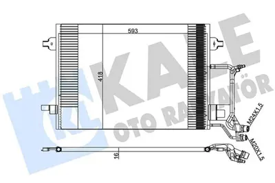 KALE 390800 Klima Radyatoru (610×415×16) - (Kondanser) Passat A4 1.9tdı 1.8 - 1.8t 97> 8D0260403H
