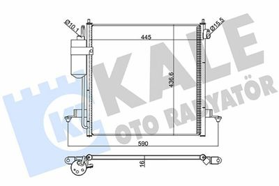 KALE 393100 Klima Radyatoru Mitsubishi L 200 06>11 (463×513×16) MN123606