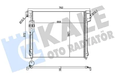 KALE 393200 Klima Radyatoru Nissan Navara (D40) 2005> Pathfinder (R51) 2005> (688×570×18) 92100-EB00A