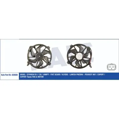 KALE 420600 Fan Motoru Sol C5 Em C8 P807 Expert Iıı Jumpy Iıı 1,6 Hdı 2,0 Hdı 370w 1250F4, 1250F8, 1250G0, 1250G1, 1250G2, 1250G4, 1250G5, 1253A4, 1253A5, 1253A6