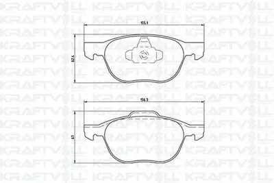 KRAFTVOLL 07010033 On Fren Balatası Mazda 3 03> Mazda 3 09> Mazda 5 05> Mazda 5 10> Focus Iı 04  > Focus Iı C Max 04>07 1508074, 1519528, 1566093, 1695810, 1712024, 1753844, 1759370, 1797211, 1809256, 1816524