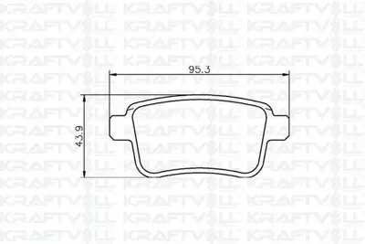 KRAFTVOLL 07010052 Arka Fren Balatası Kangoo Iıı 08> Mercedes Cıtan 13>21 1.2 Tce 1.5 Dcı 1.6 A4154210410, 4154210410, 440604876R, 440606267R, 7701209869, 77012009869, 4154210400, 440602605R, 8660004431, 8660000763