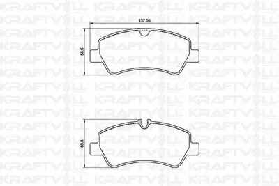 KRAFTVOLL 07010066 Arka Fren Balatası Transıt Custom V362 V347 V348 2,2tdcı 12  > (Arka Tek Teker)  1840037, 1916327, BK212M008AC, BK212M008AA, 1763916, 1829395, BK212M008AB, MEBK2J2M008AA, MEBK3J2M008AA, 3H17D03